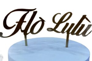 CAKE TOPPER PERSONALIZZATO IN PLEXIGLASS