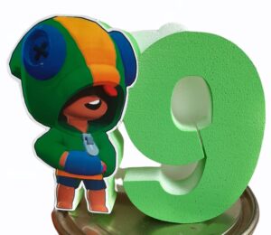 SAGOMA BRAWL STARS IN POLISTIROLO  CON NUMERO PERSONALIZZATO