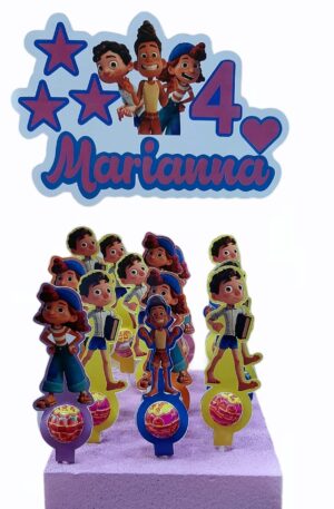 20 CHUPA CHUPS CON  BASE E TOPPER PERSONALIZZATO LUCA DISNEY