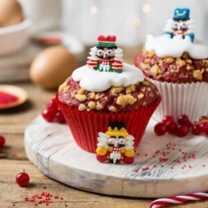 Set 6 Decorazioni in zucchero Schiaccianoci Natale