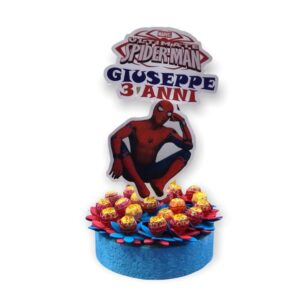 BASE SPIDERMAN CHUPA CHUPS FIORE PERSONALIZZATO
