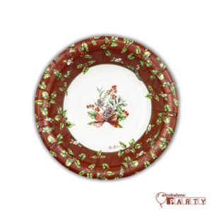 KIT 8 OSPITI CHRISTMAS 2 PIATTI NATALE(8 piatti piani-8 piatti fondi-8 bicchieri- 40 tovaglioli)