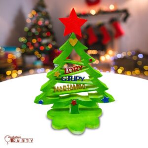 ALBERO DI NATALE PERSONALIZZATO CON NOMI IN POLISTIROLO