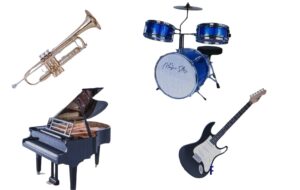 Magneti Strumenti Musicali Personalizzabili con Nome ed Età Set da 10 pz