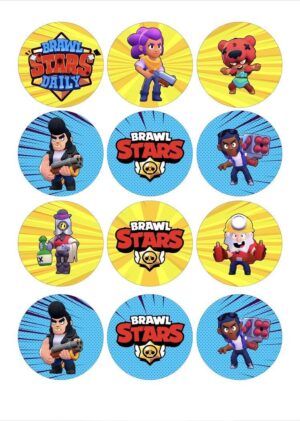CIALDA SU OSTIA BRAWL STARS 12 IMPRONTE PER BISCOTTI CUPCAKES