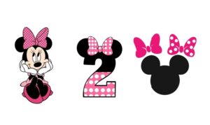 Magneti Minnie Personalizzati con Nome ed età Set da 10 pz