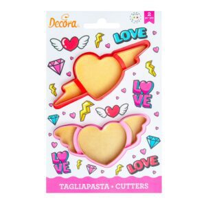 SET 2 TAGLIAPASTA LOVE IN PLASTICA SAN VALENTINO