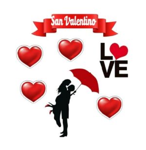 Set Adesivi San Valentino per torta