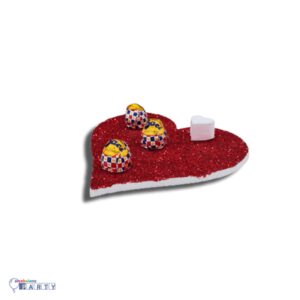CUORE IN POLISTIROLO GLITTERATO SAN VALENTINO CON BACI PERUGINA, DISPONIBILE  ROSSO, ORO, ARGENTO