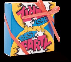 10 SCATOLE PER CONFETTI/ CARAMELLE   POP ART BEST PARTY cm 9