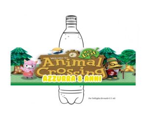 12 Etichette adesive per acqua Animal Crossing Personalizzabili