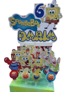 Spongebob Kit Chupa Chups con topper Personalizzato