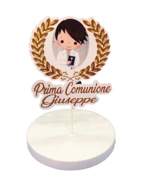 Cake Topper  Prestige Boy Prima Comunione con Nome Personalizzabile