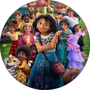 CIALDA PER TORTA  SU ZUCCHERO ENCANTO ROTONDA