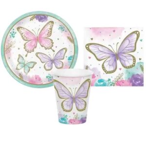 Kit 48 pz Butterfly Garden coordinato Tavola Farfalla