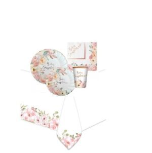 Kit 16 ospiti Buon Compleanno Rose Gold coordinato Tavola