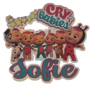 CAKE TOPPER CRY BABIES PERSONALIZZABILE