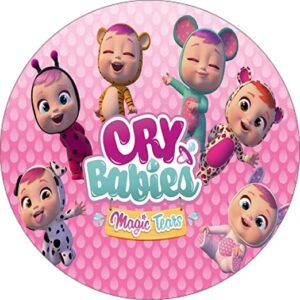 CIALDA PER TORTA  SU ZUCCHERO CRY BABIES ROTONDA