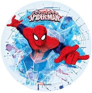 CIALDA PER TORTA  SU OSTIA SPIDERMAN ROTONDA