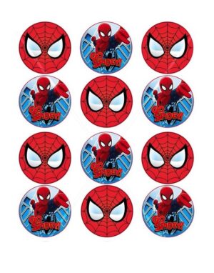 CIALDA SU OSTIA SPIDERMAN12 IMPRONTE PER BISCOTTI CUPCAKES