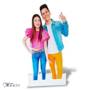 SAGOMA  IN POLISTIROLO ME CONTRO TE  LUI E SOFI H CM 80  CON STAMPA FRONTALE