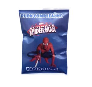 SPIDERMAN BUSTINE DI PATATINE  PERSONALIZZATE 10 pz gadgets di fine festa
