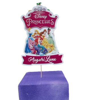 CAKE TOPPER PRINCIPESSE  DISNEY PERSONALIZZABILE