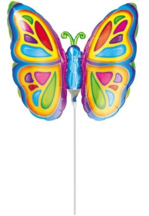 Pallone foil Minishape Butterfly Farfalla supporto incluso