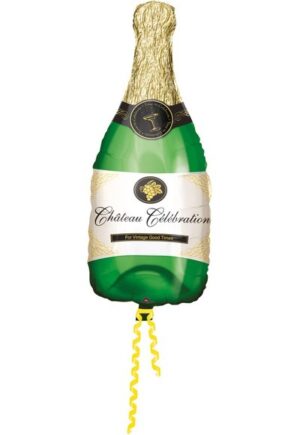 Pallone foil Minishape Bottiglia Champagne supporto incluso