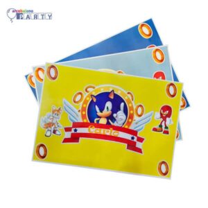 SONIC TOVAGLIETTE  PERSONALIZZATE GADGET FINE FESTA kit da 10 pz