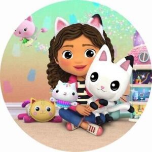 CIALDA ROTONDA  PER TORTA SU OSTIA LA CASA DELLE BAMBOLE DI GABBY GABBY DOLLHOUSE