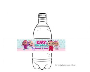 Cry Babies Etichette adesive per acqua Personalizzabili pz 12