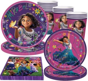 KIT 16 OSPITI COORDINATO TAVOLA ENCANTO 16 piatti,16 bicchieri, 20 tovaglioli