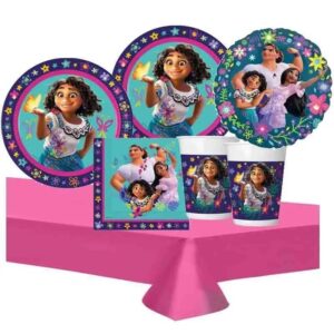 16 OSPITI COORDINATO TAVOLA ENCANTO CON TOVAGLIA FESTONE E  SUPER SHAPE MIRABEL CM 91