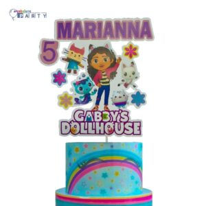 CAKE TOPPER GABBY LA CASA DELLE BAMBOLE GABBY DOLLHOUSE PERSONALIZZABILE