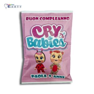 CRY BABIES  BUSTINE DI PATATINE  PERSONALIZZATE 10 pz
