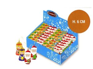 10 BABBO NATALE/ ANGIOLETTI IN CIOCCOALATO A LATTE STAGNOLATI APPENDIBILI NATALE
