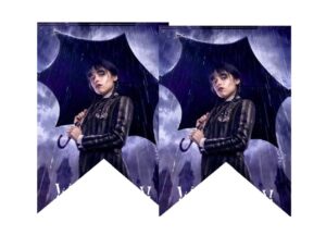 FESTONE MERCOLEDI' WEDNESDAY ADDAMS PARTY PERSONALIZZABILE