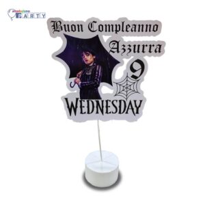 CAKE TOPPER MERCOLEDI' WEDNESDAY ADDAMS PARTY PERSONALIZZABILE