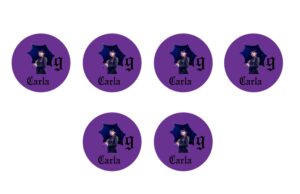 40 BOLLINI ADESIVI MERCOLEDI' WEDNESDAY ADDAMS PERSONALIZZABILI