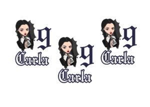 12 BOLLINI SAGOMATI MERCOLEDI' WEDNESDAY ADDAMS PERSONALIZZABILI