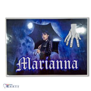 10 TOVAGLIETTE PRIMA COLAZIONE  MERCOLEDI' ADDAMS PERSONALIZZATA GADGET FINE FESTA