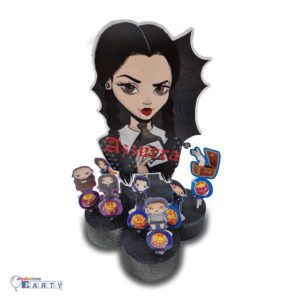 KIT CHUPA CHUPS CON  BASE E TOPPER PERSONALIZZATO MERCOLEDI' ADDAMS