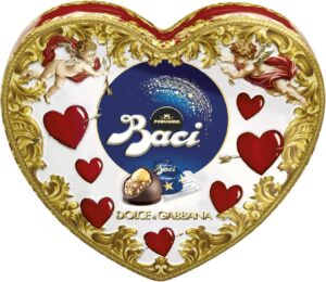 BACI  PERUGINA LATTA CUORE SAN VELENTINO FIRMATA DOLCE E GABBANA senza glutine