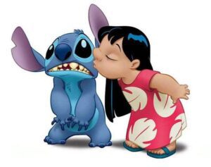 LILO E STITCH SAGOMA IN POLISTIROLO CON STAMPA FRONTALE