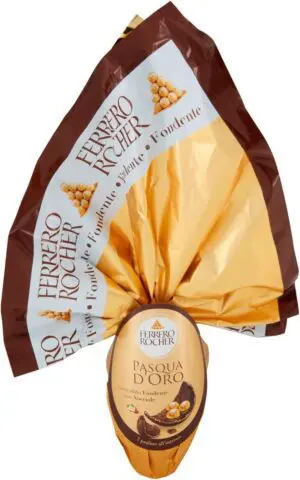 UOVO DI PASQUA FERRERO ROCHER FONDENTE GR 212 CON 3 FERRERO ROCHER
