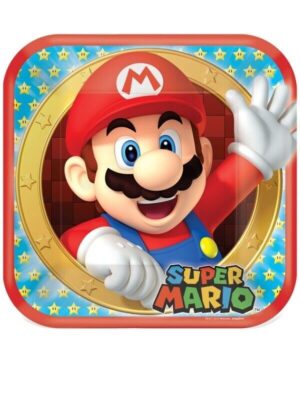 8 Piatti 23x23 cm MARIO BROS