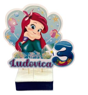 CAKE TOPPER ARIEL LA SIRENETTA PERSONALIZZABILE