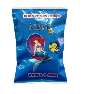 ARIEL la  SIRENETTA BUSTINE DI PATATINE ARIEL SIRENETTA PERSONALIZZATE 10 pz