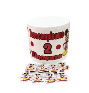 Box Decorato con 24 Vaschette Nutella Personalizzata Topolino Disney